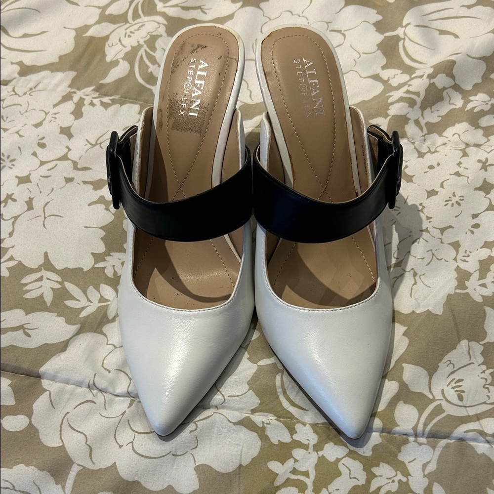 Alfani Women's Black and White Pointed Heels